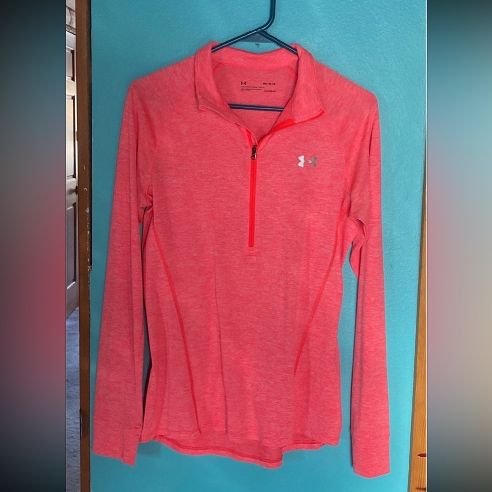 Women's Coral Under Armour 1/2 Zip